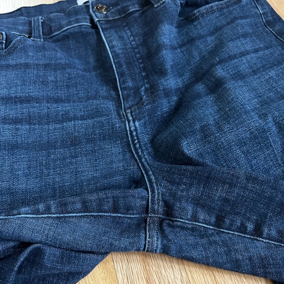 PISTOLA monroe cigarette crop high rise straight leg jeans dark wash size 32 - Picture 9 of 15